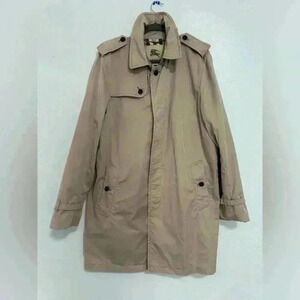 Burberry Brit Women Trench Jacket Size 52‎ Khaki Button Up